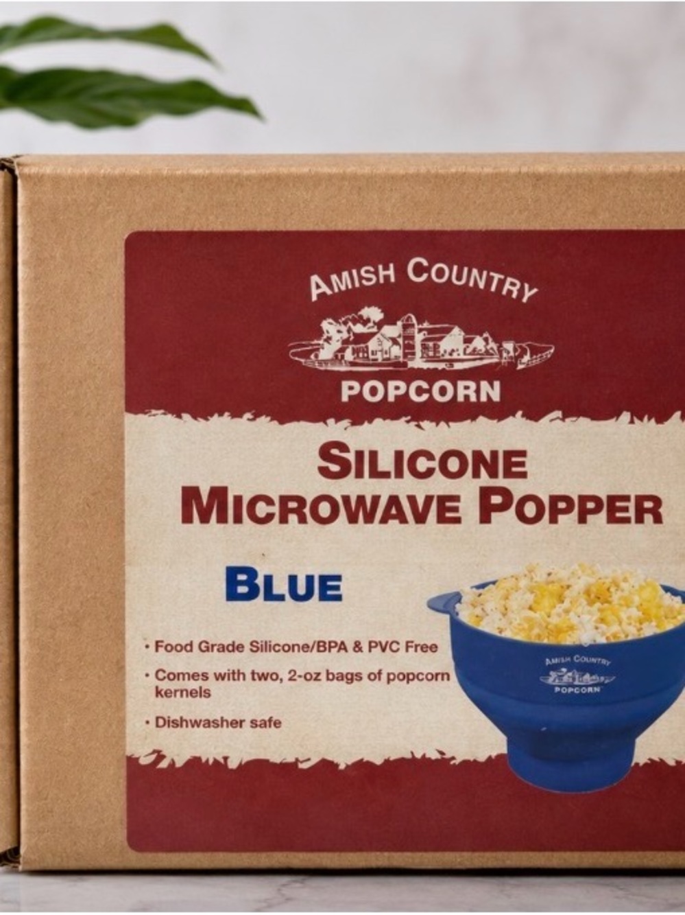 Amish Country Silicone Microwave Popper - Blue